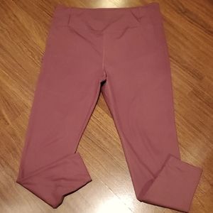 Girlfriend Collective Women's Mauve Ribbed Leggings - Size XXXL